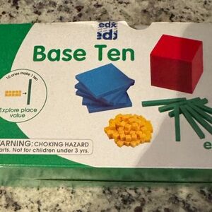 Base Ten Learning Toy Set - Green, Blue, Red, Yellow